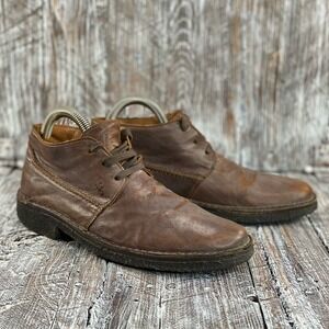 John Varvatos Chukka Desert leather Boots Gum Sole Men's Sz 7.5‎ Made In Italy